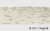 Shaded Relief Panoramic Map of Montenegro