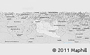Silver Style Panoramic Map of Montenegro