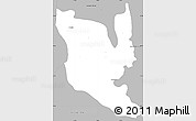Gray Simple Map of Montenegro