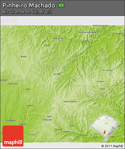 Physical 3D Map of Pinheiro Machado