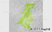Physical 3D Map of Pinheiro Machado, lighten, desaturated