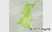 Physical 3D Map of Pinheiro Machado, lighten, semi-desaturated