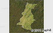 Satellite 3D Map of Pinheiro Machado, darken