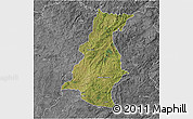 Satellite 3D Map of Pinheiro Machado, desaturated