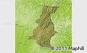 Satellite 3D Map of Pinheiro Machado, physical outside