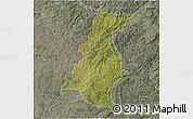 Satellite 3D Map of Pinheiro Machado, semi-desaturated