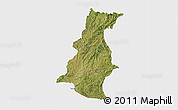 Satellite 3D Map of Pinheiro Machado, single color outside