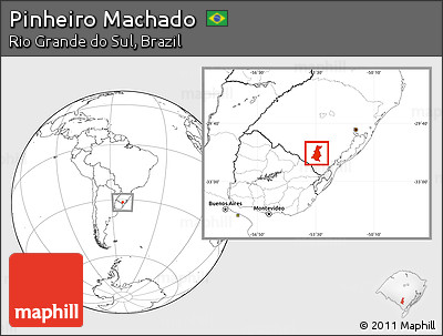 Blank Location Map of Pinheiro Machado