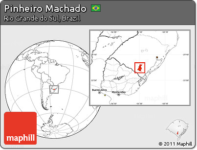 Blank Location Map of Pinheiro Machado