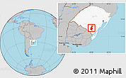 Gray Location Map of Pinheiro Machado, highlighted parent region
