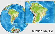 Physical Location Map of Pinheiro Machado, highlighted parent region, within the entire country
