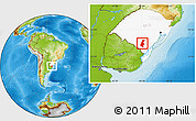 Physical Location Map of Pinheiro Machado, highlighted parent region