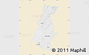Classic Style Map of Pinheiro Machado, single color outside