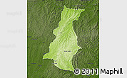 Physical Map of Pinheiro Machado, darken