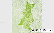 Physical Map of Pinheiro Machado, lighten