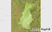 Physical Map of Pinheiro Machado, satellite outside