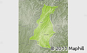 Physical Map of Pinheiro Machado, semi-desaturated