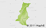 Physical Map of Pinheiro Machado, single color outside
