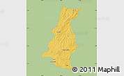 Savanna Style Map of Pinheiro Machado, single color outside