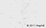 Silver Style Map of Pinheiro Machado, single color outside