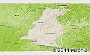 Shaded Relief Panoramic Map of Pinheiro Machado, physical outside