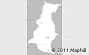Gray Simple Map of Pinheiro Machado, single color outside