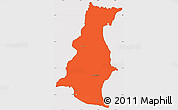 Political Simple Map of Pinheiro Machado, cropped outside
