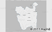 Gray 3D Map of Rio Pardo, single color outside