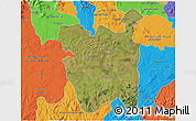 Satellite 3D Map of Rio Pardo, political outside