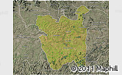 Satellite 3D Map of Rio Pardo, semi-desaturated