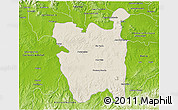 Shaded Relief 3D Map of Rio Pardo, physical outside