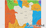 Shaded Relief 3D Map of Rio Pardo, political outside