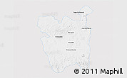 Silver Style 3D Map of Rio Pardo, single color outside