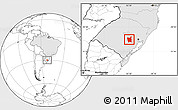 Blank Location Map of Rio Pardo, highlighted country