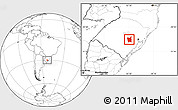 Blank Location Map of Rio Pardo