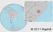 Gray Location Map of Rio Pardo