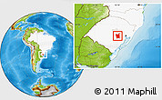Physical Location Map of Rio Pardo, highlighted country
