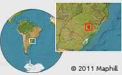 Satellite Location Map of Rio Pardo