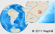 Shaded Relief Location Map of Rio Pardo