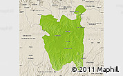 Physical Map of Rio Pardo, shaded relief outside
