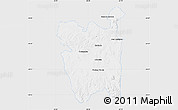 Silver Style Map of Rio Pardo, single color outside