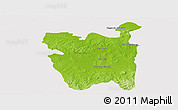 Physical Panoramic Map of Rio Pardo, cropped outside