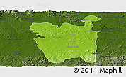 Physical Panoramic Map of Rio Pardo, darken