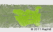 Physical Panoramic Map of Rio Pardo, semi-desaturated