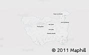 Silver Style Panoramic Map of Rio Pardo, single color outside