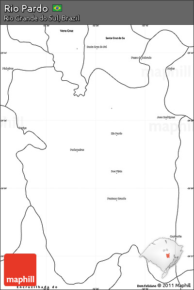 Blank Simple Map of Rio Pardo