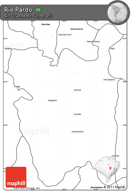 Blank Simple Map of Rio Pardo