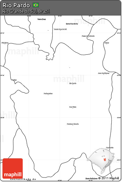 Blank Simple Map of Rio Pardo