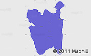 Political Simple Map of Rio Pardo, single color outside