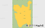 Savanna Style Simple Map of Rio Pardo, single color outside